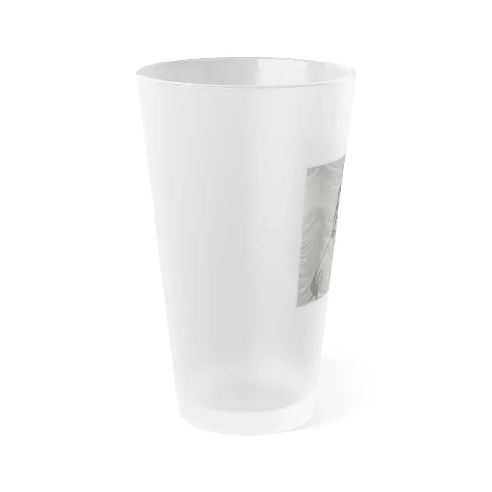 Greta Thyssen #56 (Vintage Female Icon) Frosted Pint Glass 16oz - Go Mug Yourself