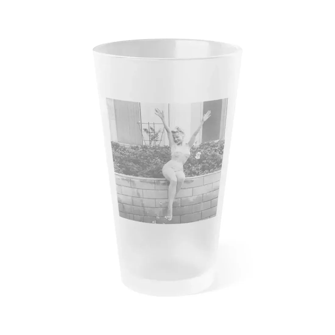 Greta Thyssen #72 (Vintage Female Icon) Frosted Pint Glass 16oz 16oz Frosted - Go Mug Yourself