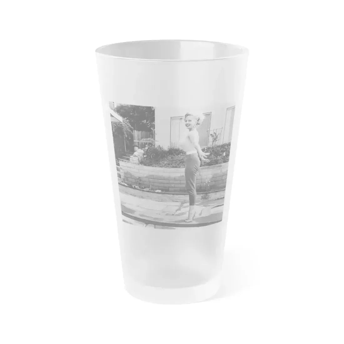 Greta Thyssen #73 (Vintage Female Icon) Frosted Pint Glass 16oz 16oz Frosted - Go Mug Yourself