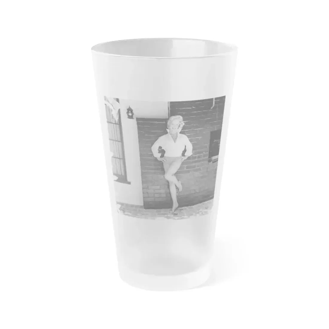 Greta Thyssen #75 (Vintage Female Icon) Frosted Pint Glass 16oz 16oz Frosted - Go Mug Yourself