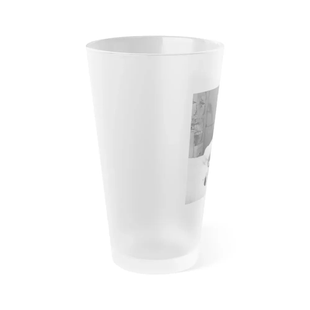 Greta Thyssen #77 (Vintage Female Icon) Frosted Pint Glass 16oz - Go Mug Yourself