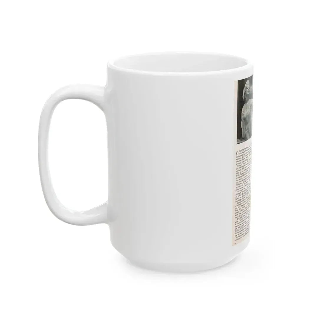 Greta Thyssen #89 - Photo & Article (Vintage Female Icon) White Coffee Mug - Go Mug Yourself