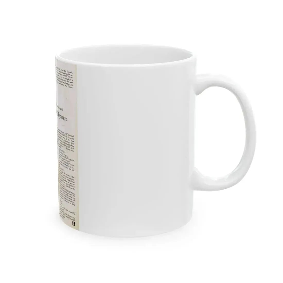 Greta Thyssen #89 - Photo & Article (Vintage Female Icon) White Coffee Mug - Go Mug Yourself