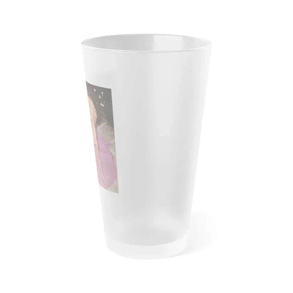 Greta Thyssen #91 (Vintage Female Icon) Frosted Pint Glass 16oz - Go Mug Yourself