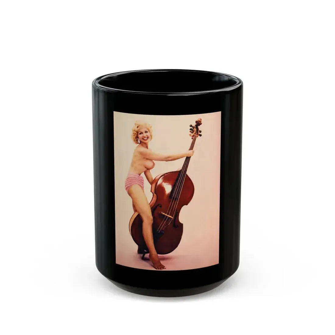 Greta Thyssen #97 1 (Vintage Female Icon) Black Coffee Mug 15oz - Go Mug Yourself