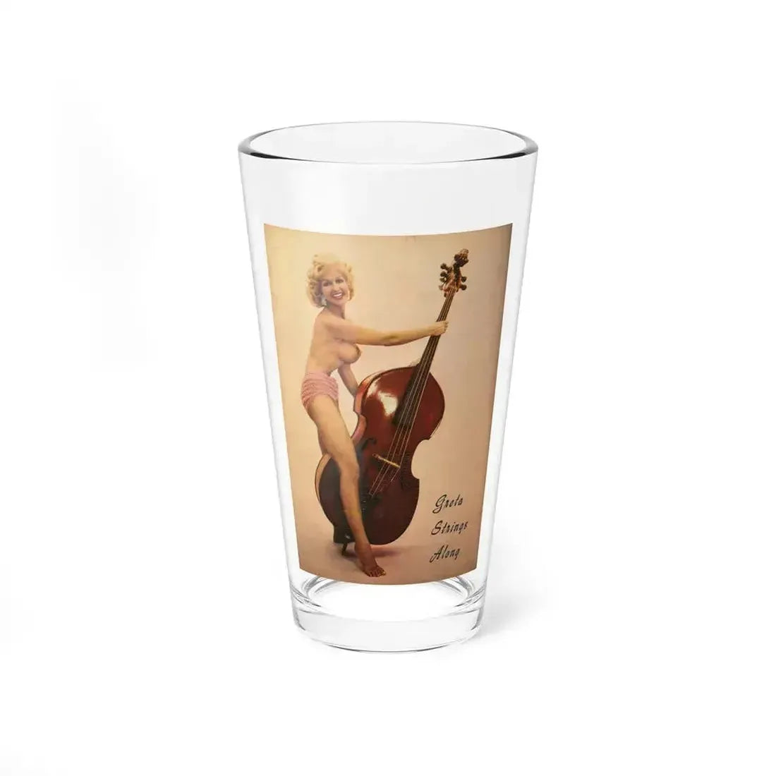 Greta Thyssen #97 (Vintage Female Icon) Pint Glass 16oz 16oz - Go Mug Yourself