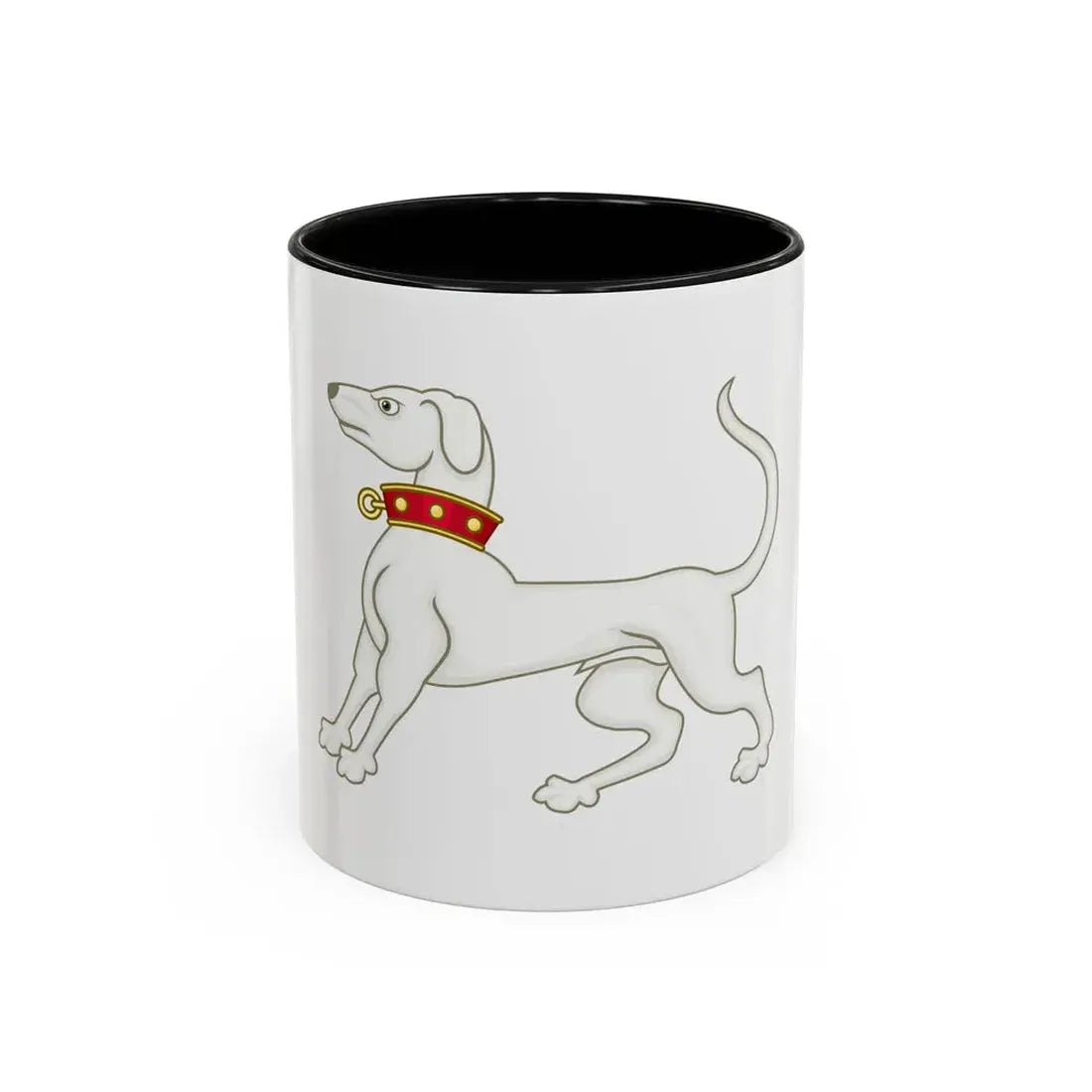 Greyhound of Richmond Badge of Henry VII - Accent Coffee Mug 11oz Black - Go Mug Yourself