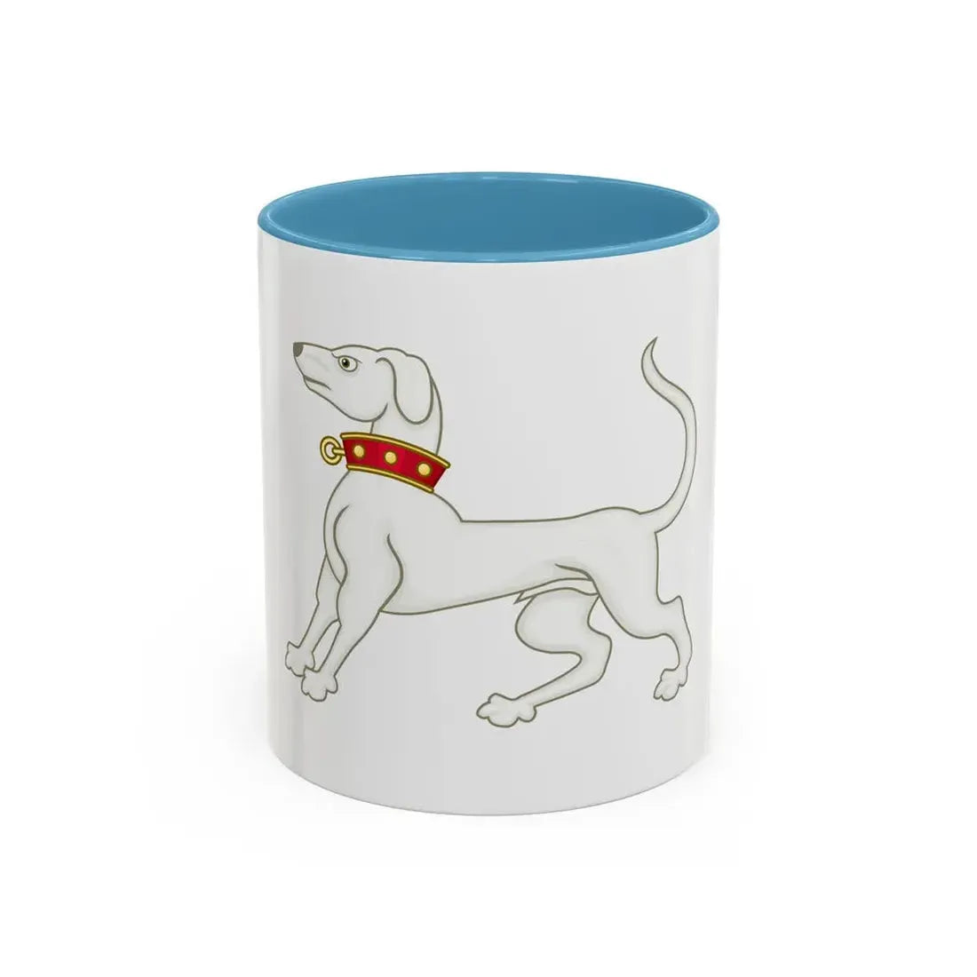 Greyhound of Richmond Badge of Henry VII - Accent Coffee Mug 11oz Light Blue - Go Mug Yourself