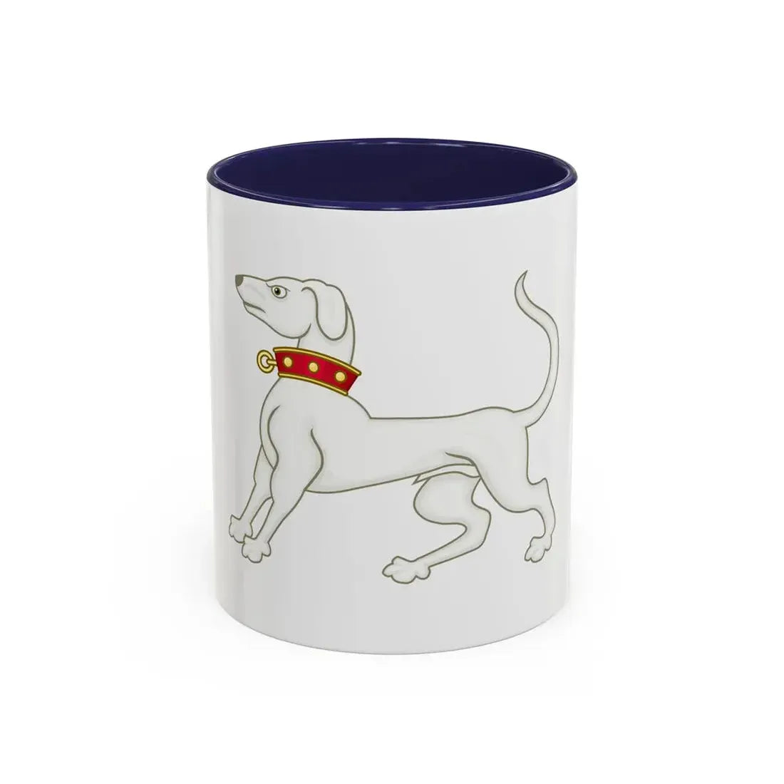 Greyhound of Richmond Badge of Henry VII - Accent Coffee Mug 11oz Navy - Go Mug Yourself