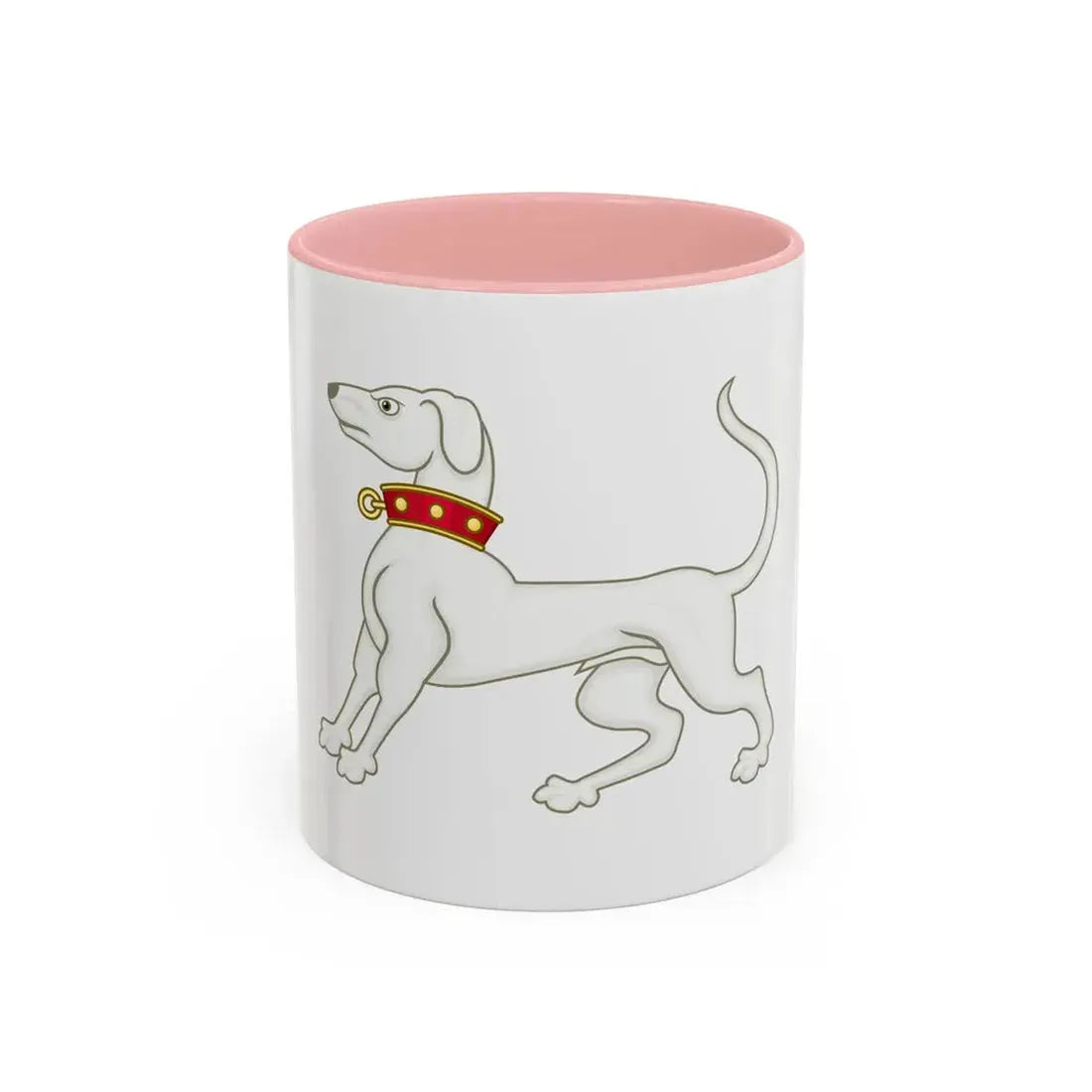 Greyhound of Richmond Badge of Henry VII - Accent Coffee Mug 11oz Pink - Go Mug Yourself