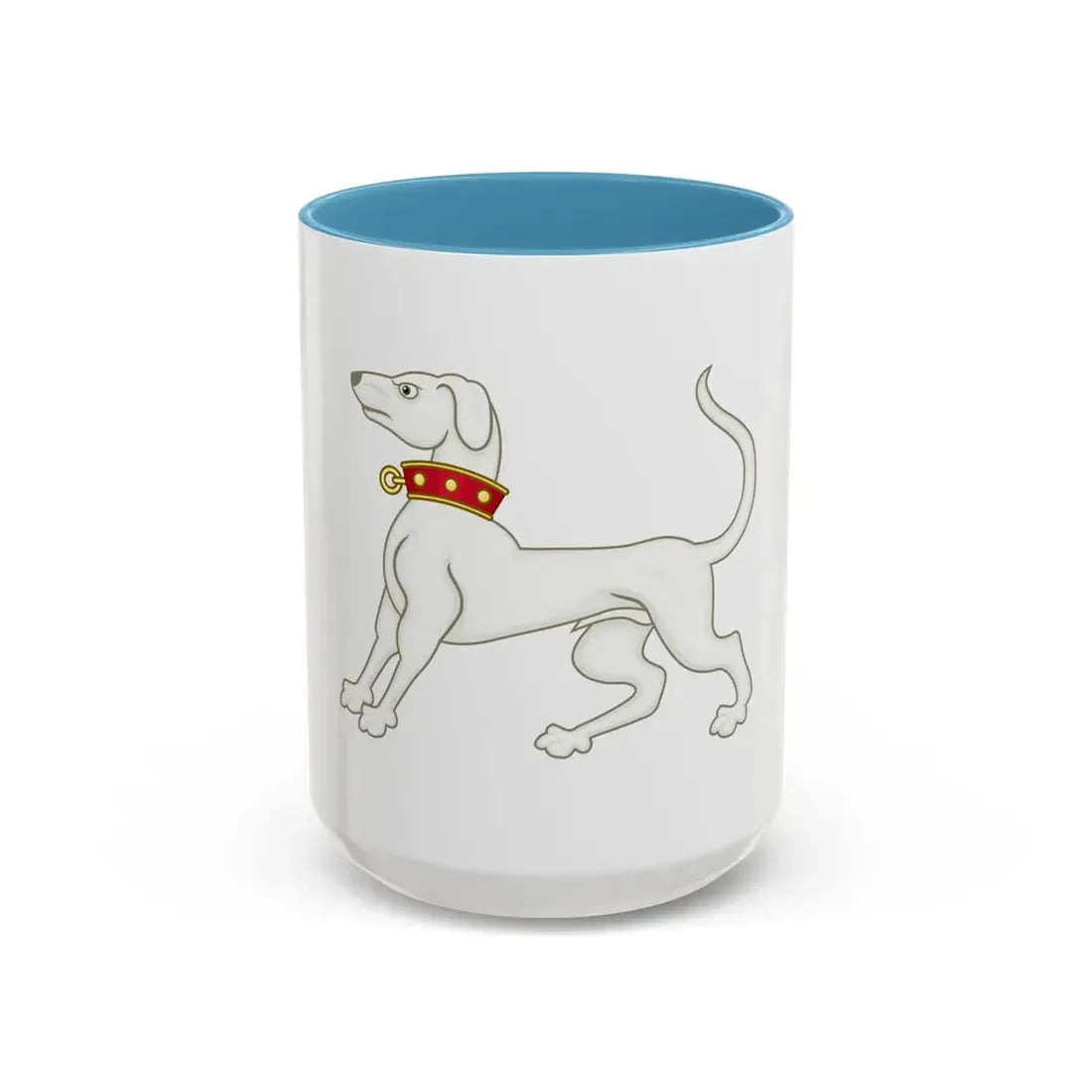 Greyhound of Richmond Badge of Henry VII - Accent Coffee Mug 15oz Light Blue - Go Mug Yourself