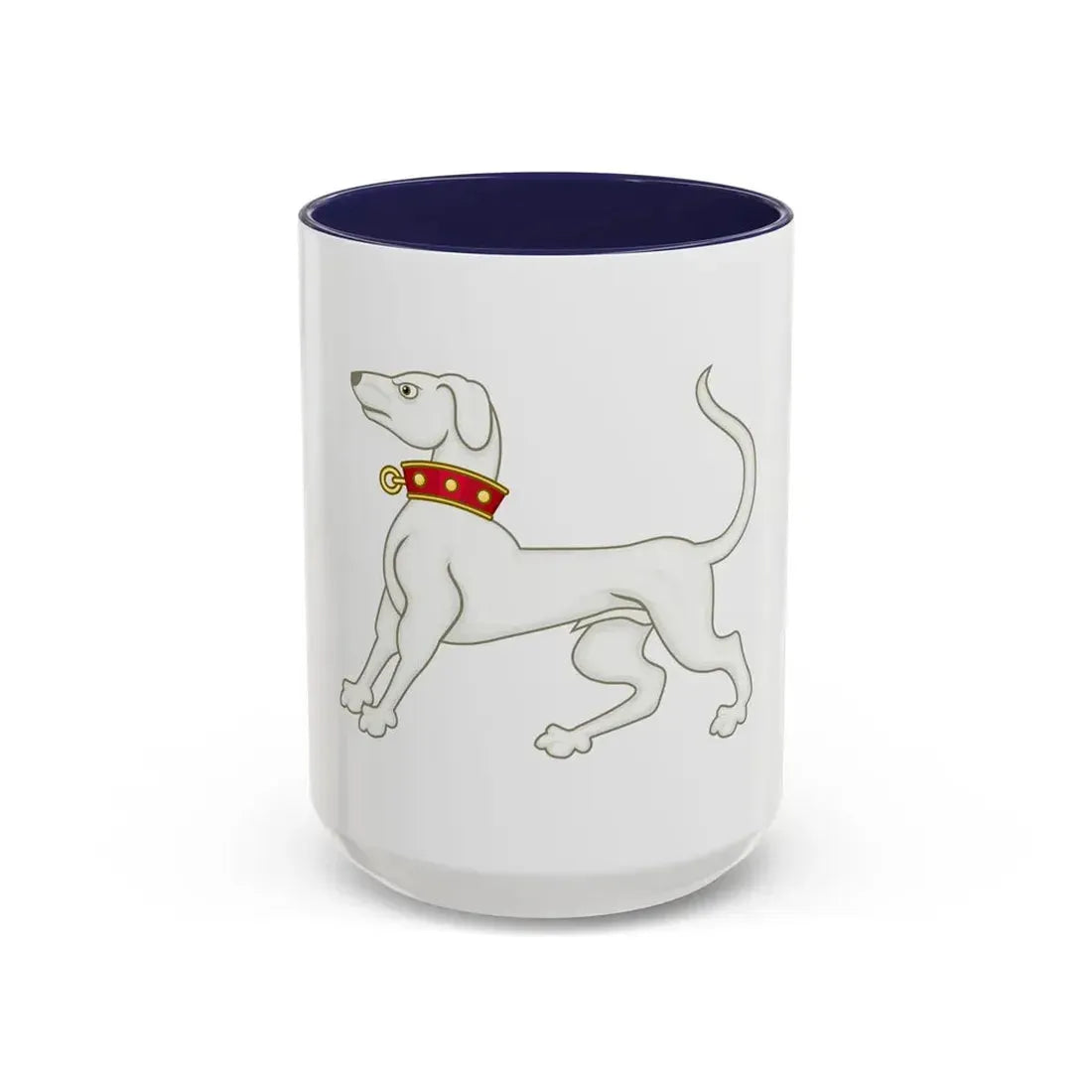 Greyhound of Richmond Badge of Henry VII - Accent Coffee Mug 15oz Navy - Go Mug Yourself
