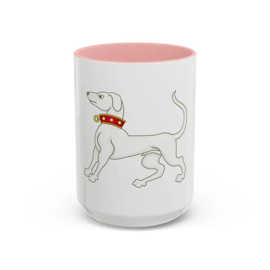 Greyhound of Richmond Badge of Henry VII - Accent Coffee Mug 15oz Pink - Go Mug Yourself