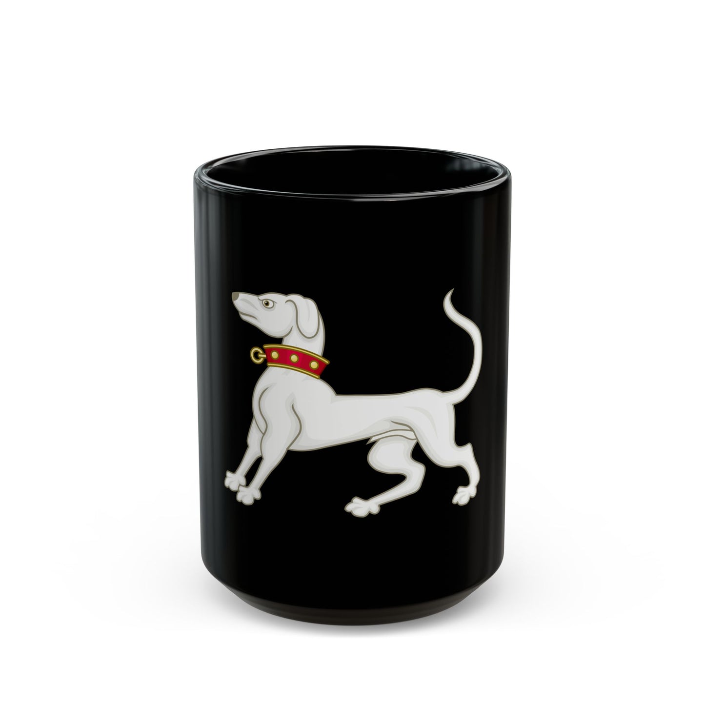 Greyhound of Richmond Badge of Henry VII - Black Coffee Mug-15oz-Go Mug Yourself