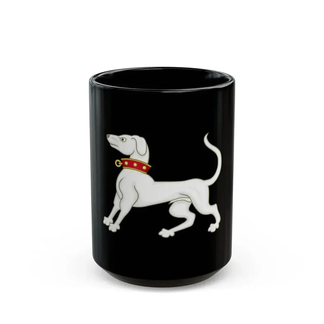 Greyhound of Richmond Badge of Henry VII - Black Coffee Mug 15oz - Go Mug Yourself