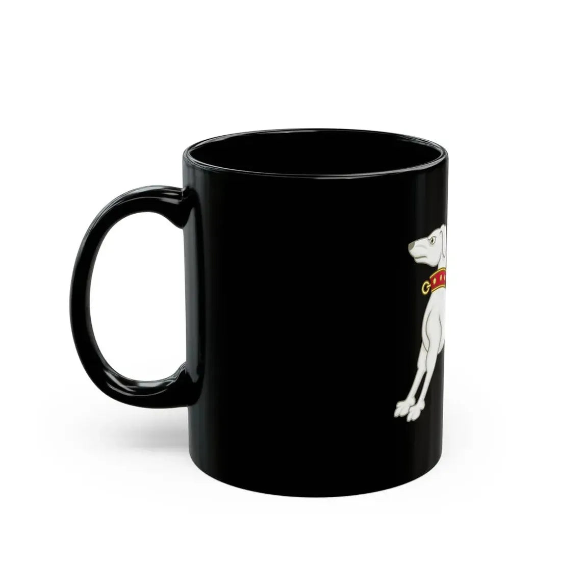 Greyhound of Richmond Badge of Henry VII - Black Coffee Mug - Go Mug Yourself