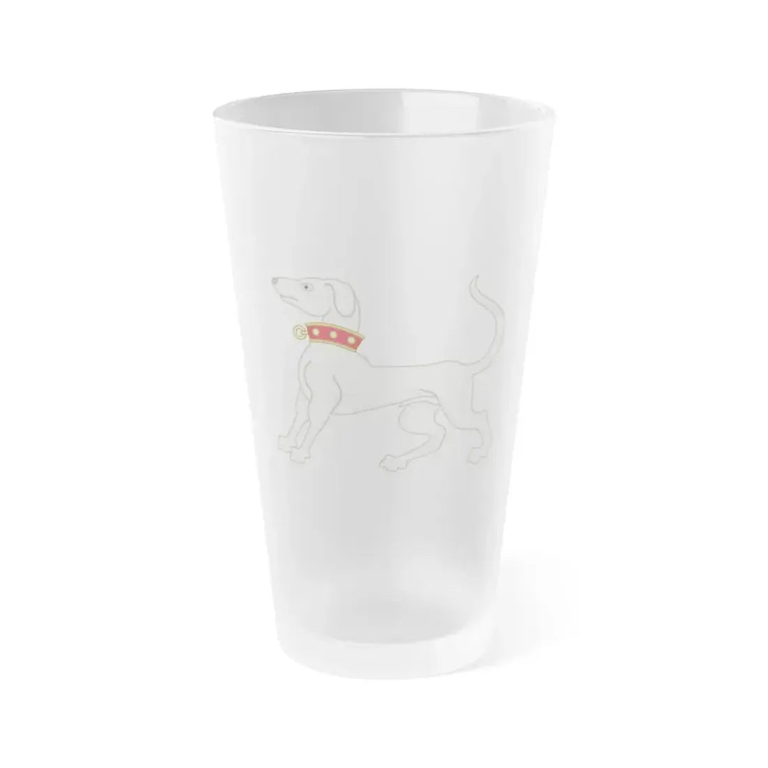Greyhound of Richmond Badge of Henry VII - Frosted Pint Glass 16oz 16oz Frosted - Go Mug Yourself