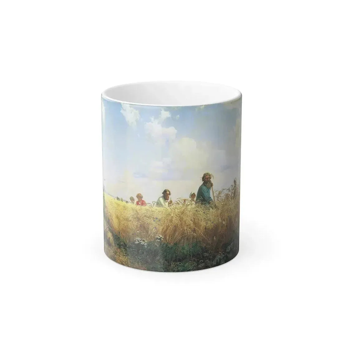 Grigoriy Myasoyedov (1835-1911) Harvest time (The Reapers) - Oil on Canvas 1887 - Color Changing Mug 11oz 11oz - Go Mug Yourself