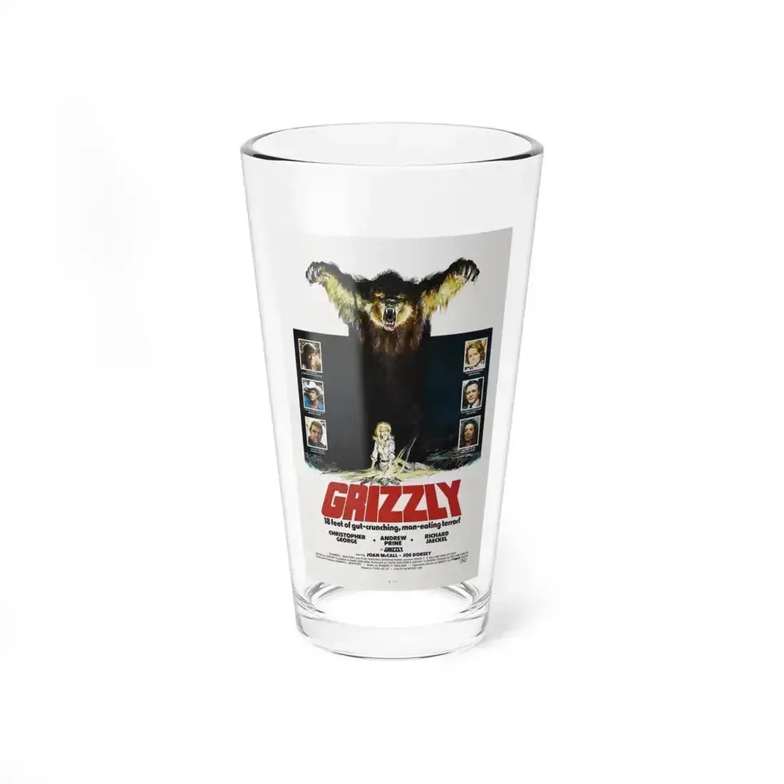 GRIZZLY 1976 Movie Poster - Pint Glass 16oz 16oz - Go Mug Yourself