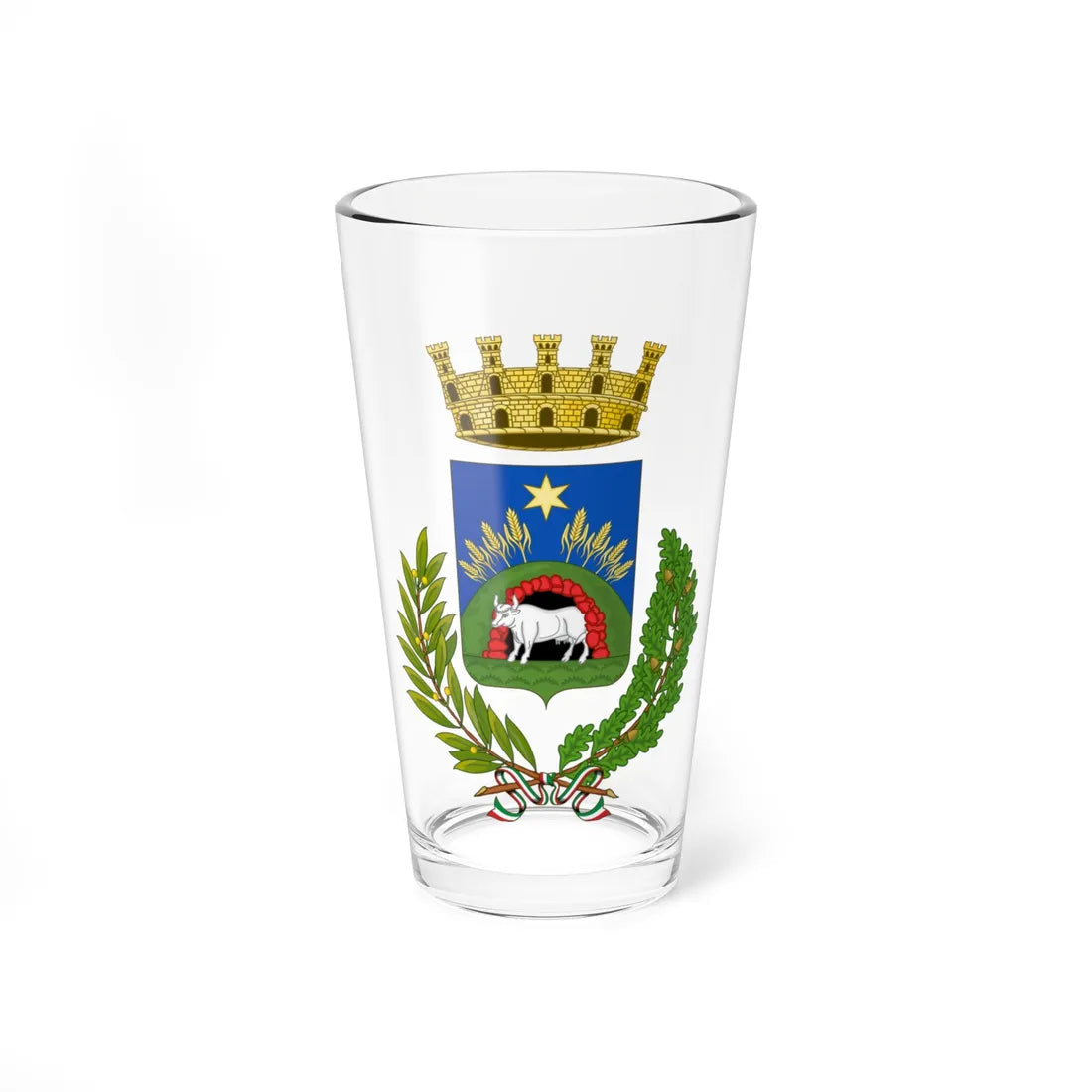 Grottaglie-Stemma (Italy) (Coat of Arms) Pint Glass 16oz 16oz - Go Mug Yourself