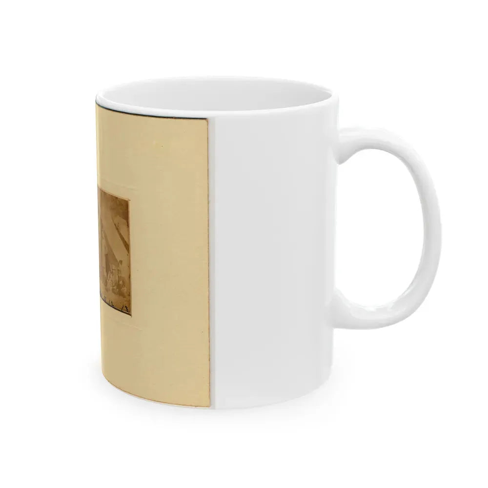 Group At Secret Service Headquarters At Antietam, Maryland (U.S. Civil War) White Coffee Mug - Go Mug Yourself