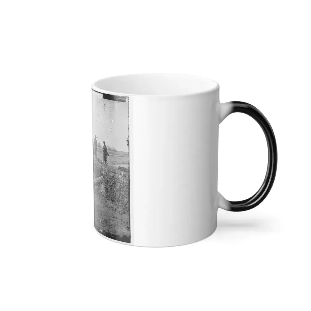 Group of Federal Soldiers in Confederate Fort on Heights of Centreville With Quaker Guns (U.S. Civil War) Color Changing Coffee Mug 11oz - Go Mug Yourself