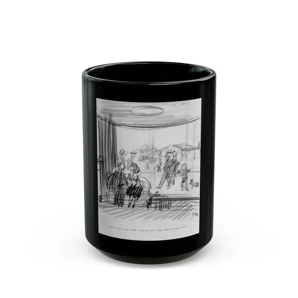 Group of Five illustrations (4) - Black Coffee Mug 15oz - Go Mug Yourself