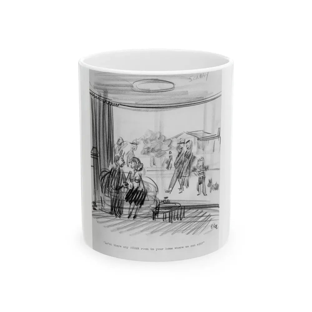 Group of Five illustrations (4) - White Coffee Mug 11oz - Go Mug Yourself