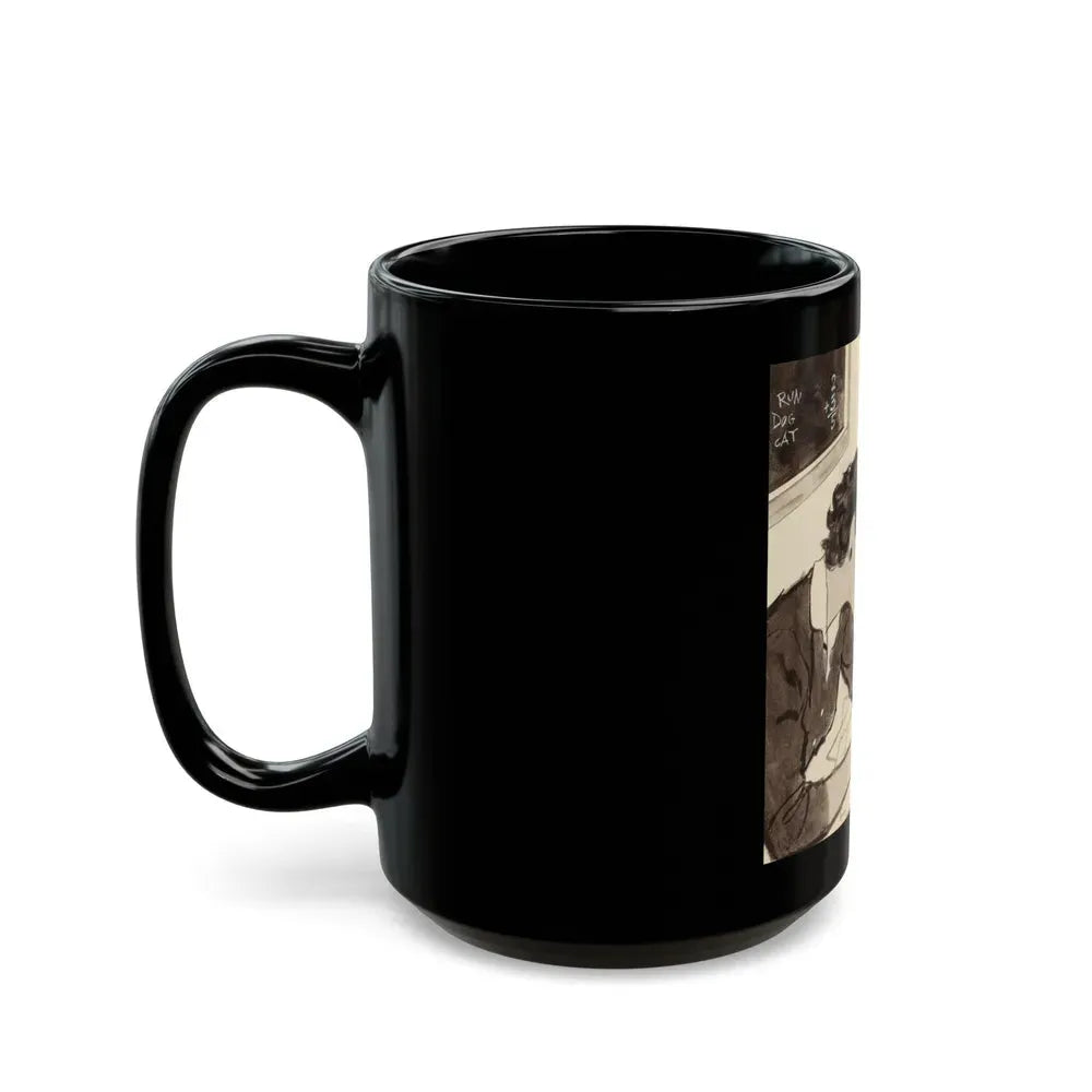 Group of Four Coca-Cola advertisements, 1960 (1) - Black Coffee Mug - Go Mug Yourself