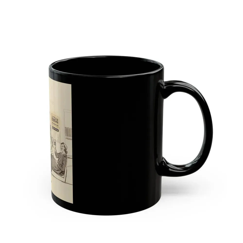 Group of Four Coca-Cola advertisements, 1960 (3) - Black Coffee Mug - Go Mug Yourself