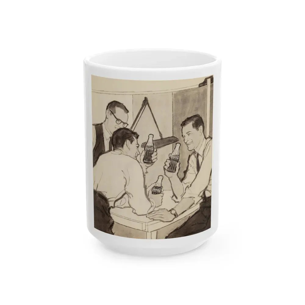 Group of Four Coca-Cola advertisements, 1960 (4) - White Coffee Mug 15oz - Go Mug Yourself