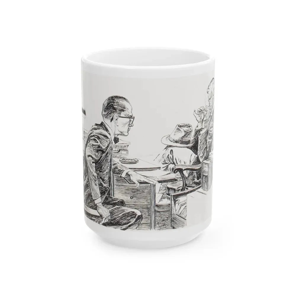 Group of nine story illustrations (2) - White Coffee Mug 15oz - Go Mug Yourself