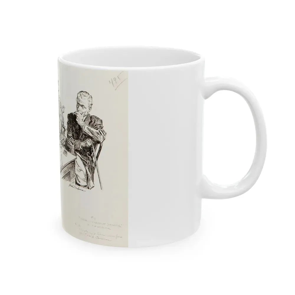 Group of nine story illustrations (8) - White Coffee Mug - Go Mug Yourself