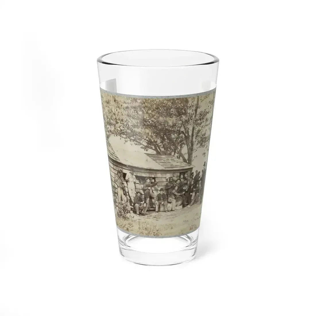 Group Of Officers And Soldiers Outside A Sutler's Store (U.S. Civil War) Pint Glass 16oz 16oz - Go Mug Yourself