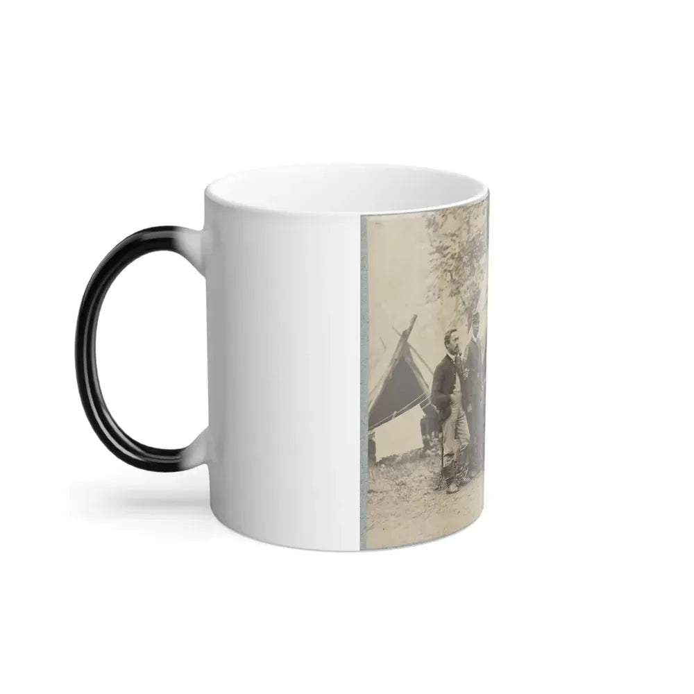 Group of Officers in Front of Tents (U.S. Civil War) Color Changing Coffee Mug 11oz - Go Mug Yourself