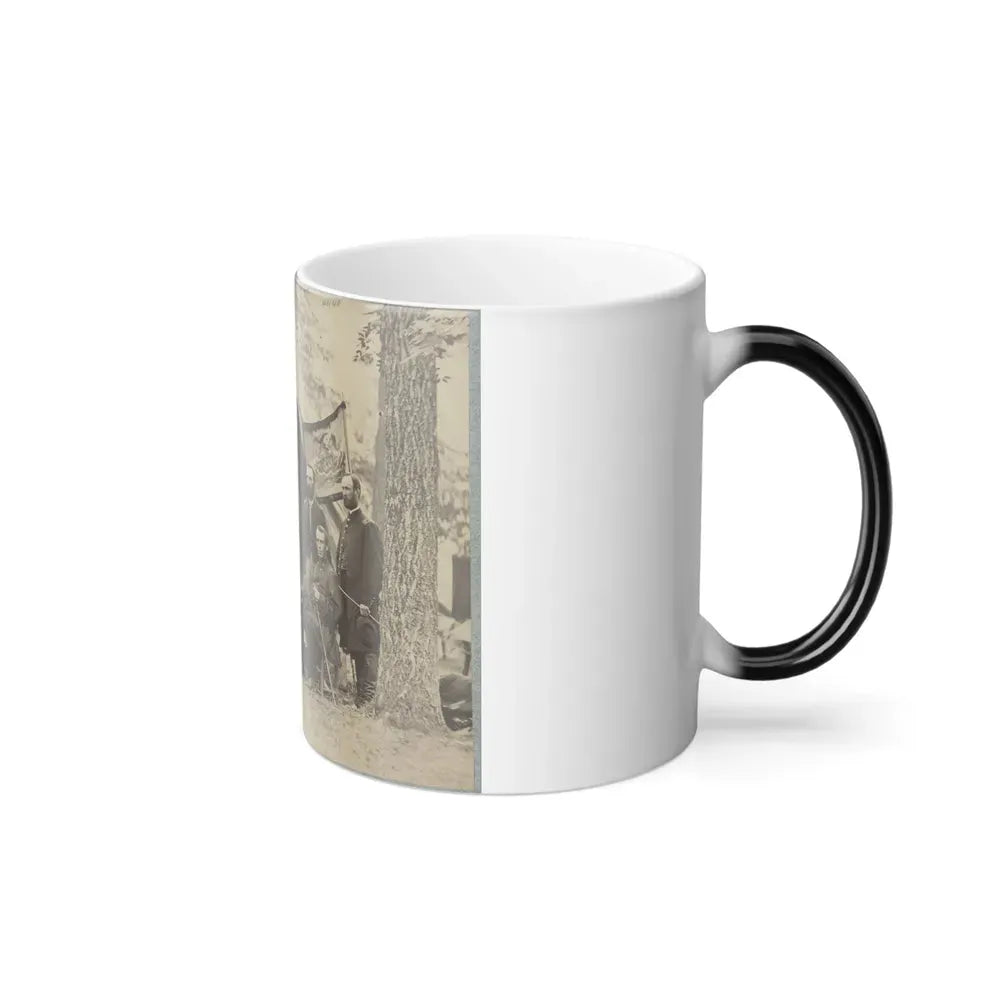 Group of Officers in Front of Tents (U.S. Civil War) Color Changing Coffee Mug 11oz - Go Mug Yourself