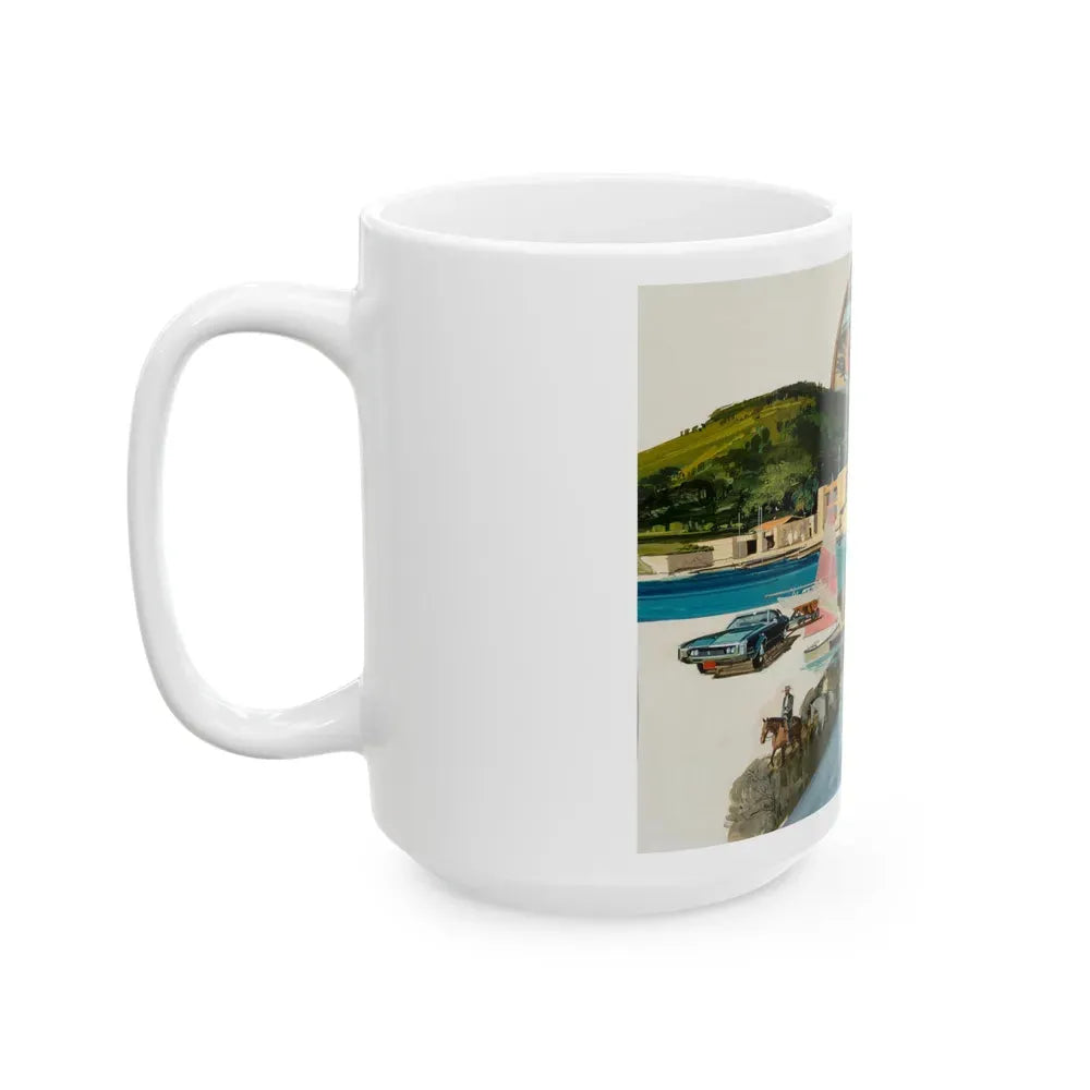 Group of Six Calendar illustrations (1), 1970-78 - White Coffee Mug - Go Mug Yourself