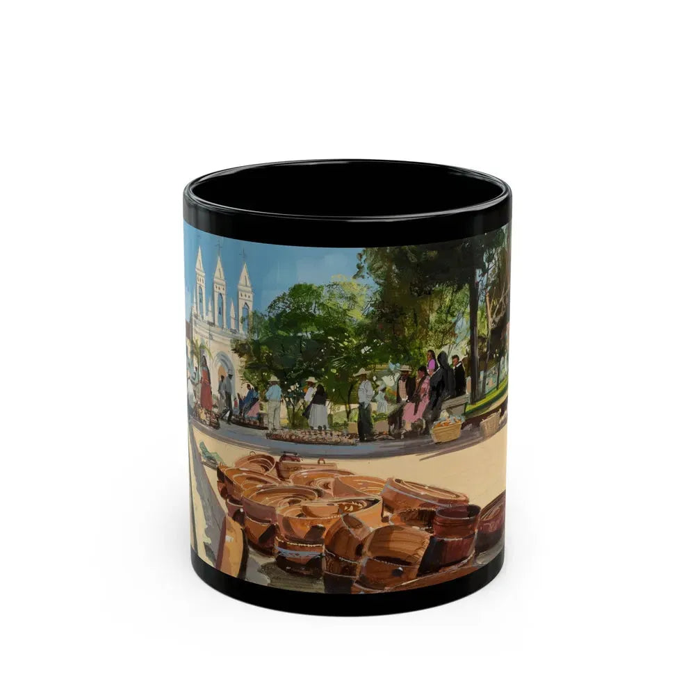 Group of Six Calendar illustrations (2), 1970-78 - Black Coffee Mug 11oz - Go Mug Yourself