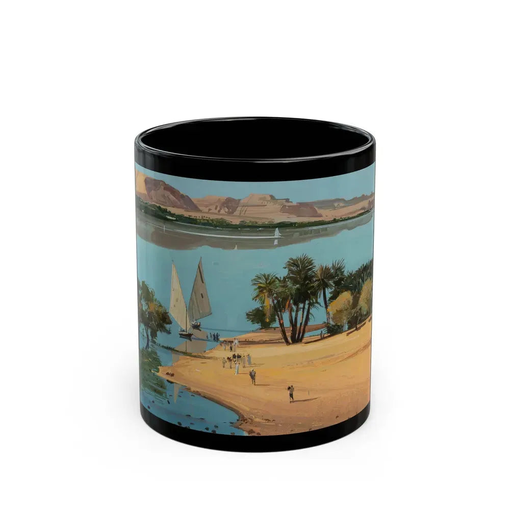 Group of Six Calendar illustrations (3), 1970-78 - Black Coffee Mug 11oz - Go Mug Yourself
