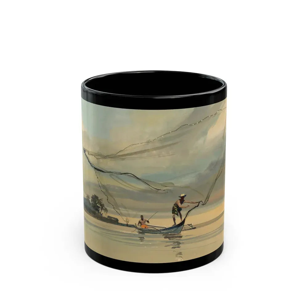 Group of Six Calendar illustrations (4), 1970-78 - Black Coffee Mug 11oz - Go Mug Yourself