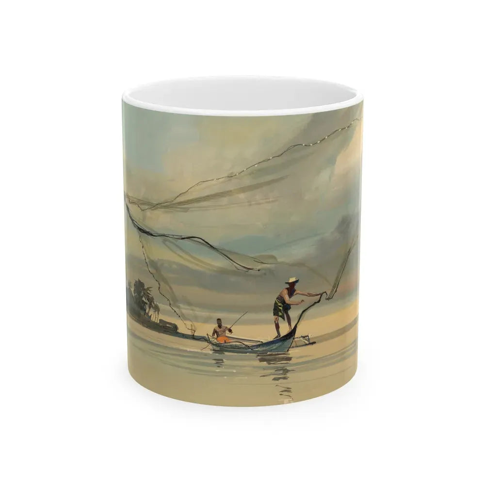 Group of Six Calendar illustrations (4), 1970-78 - White Coffee Mug 11oz - Go Mug Yourself