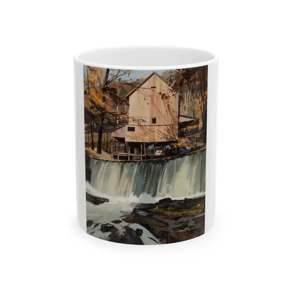 Group of Six Calendar illustrations (5), 1970-78 - White Coffee Mug 11oz - Go Mug Yourself