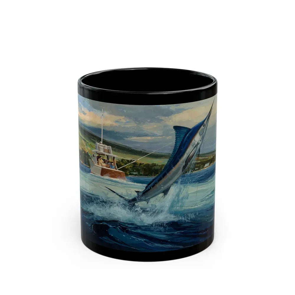 Group of Six Calendar illustrations (6), 1970-78 - Black Coffee Mug 11oz - Go Mug Yourself