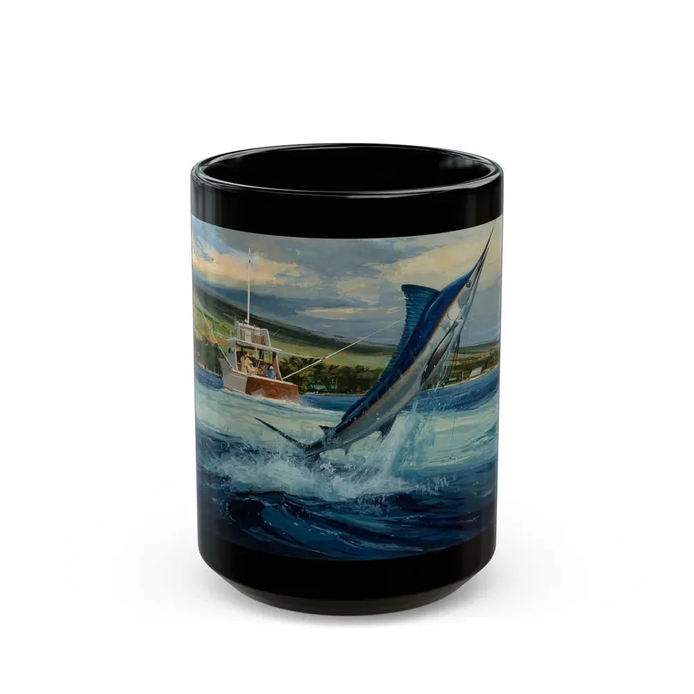 Group of Six Calendar illustrations (6), 1970-78 - Black Coffee Mug 15oz - Go Mug Yourself