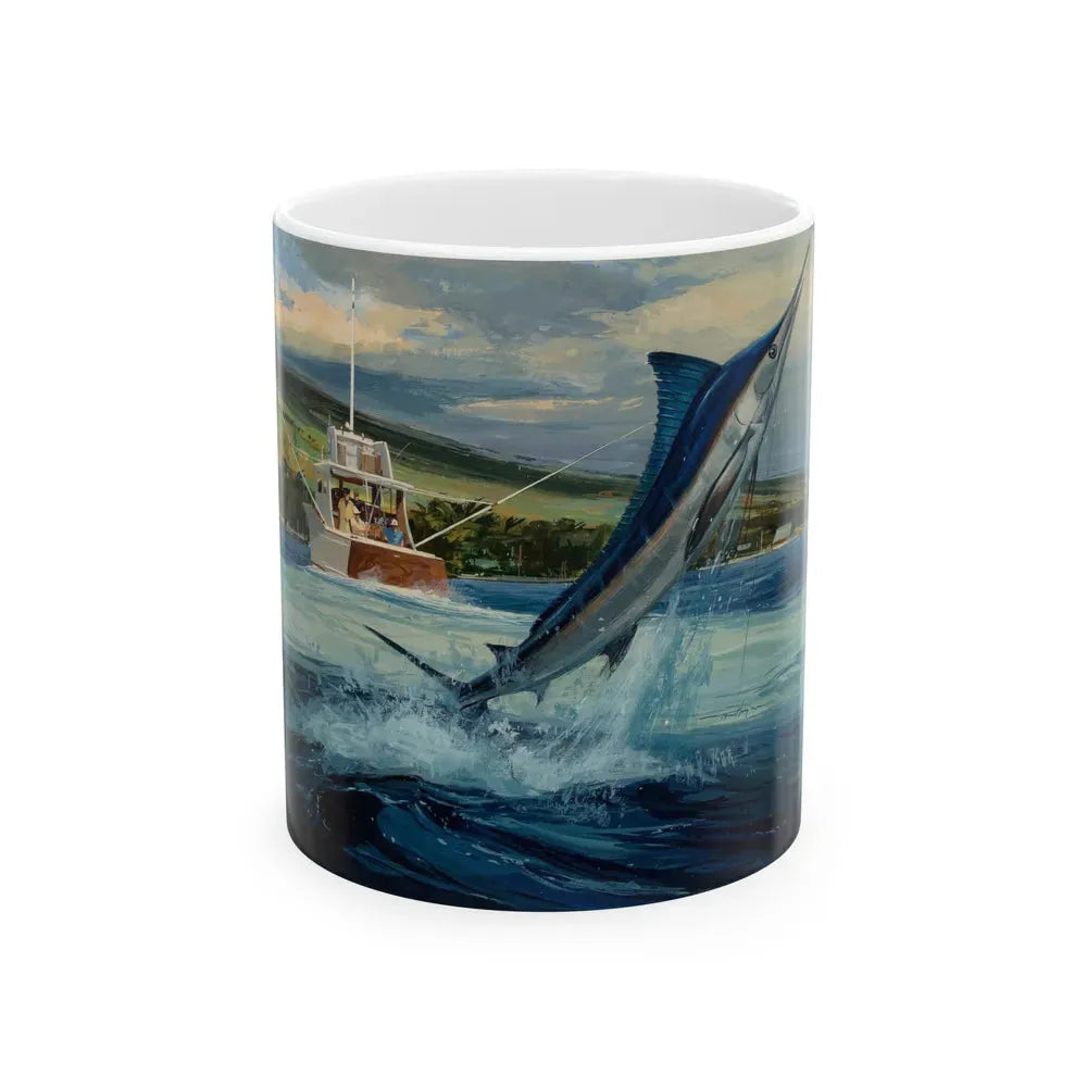 Group of Six Calendar illustrations (6), 1970-78 - White Coffee Mug 11oz - Go Mug Yourself