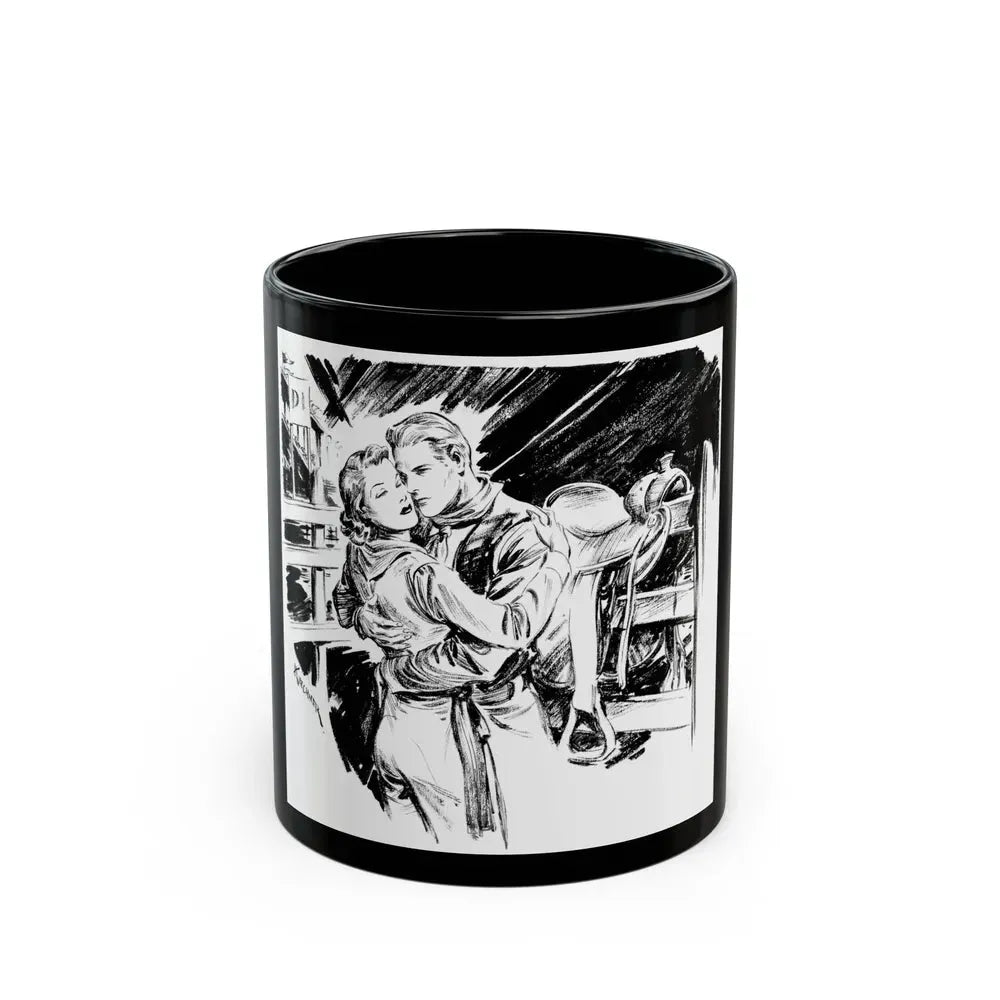 Group of six interior pulp illustrations (1) - Black Coffee Mug 11oz - Go Mug Yourself