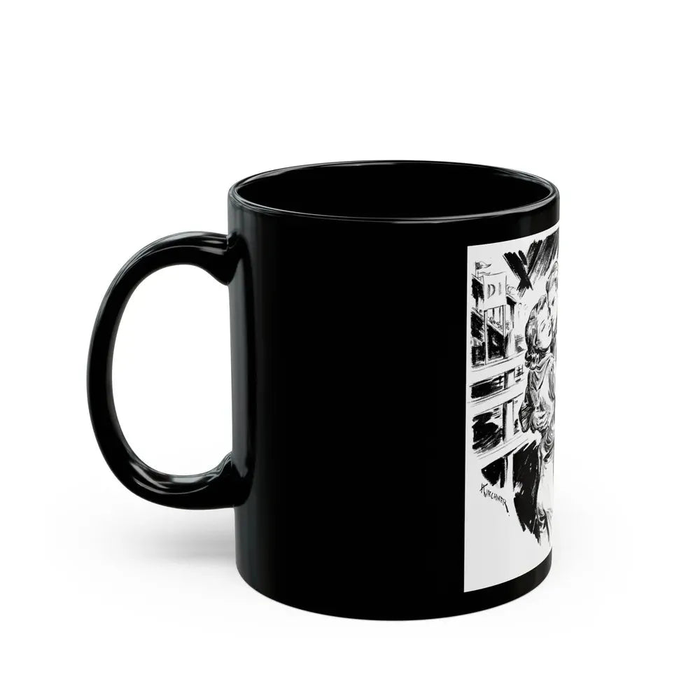 Group of six interior pulp illustrations (1) - Black Coffee Mug - Go Mug Yourself