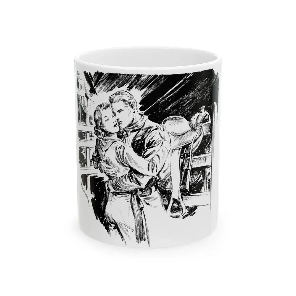 Group of six interior pulp illustrations (1) - White Coffee Mug 11oz - Go Mug Yourself