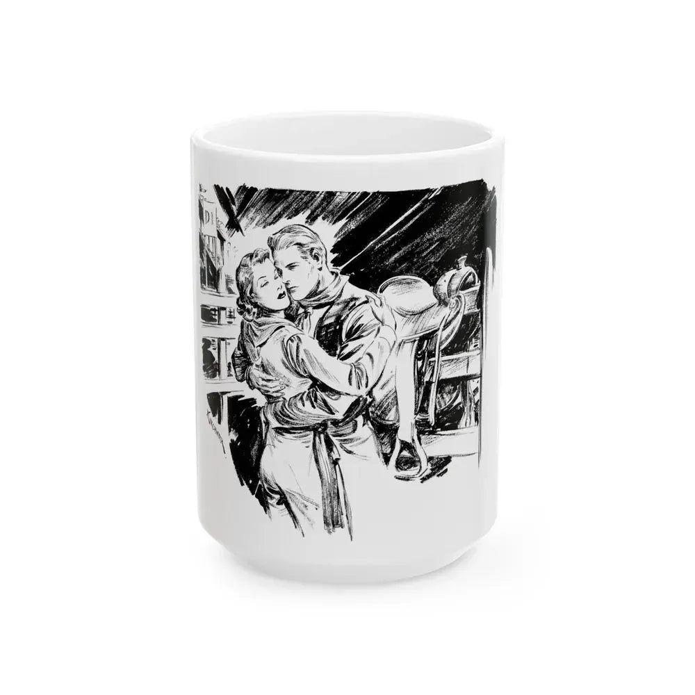 Group of six interior pulp illustrations (1) - White Coffee Mug 15oz - Go Mug Yourself