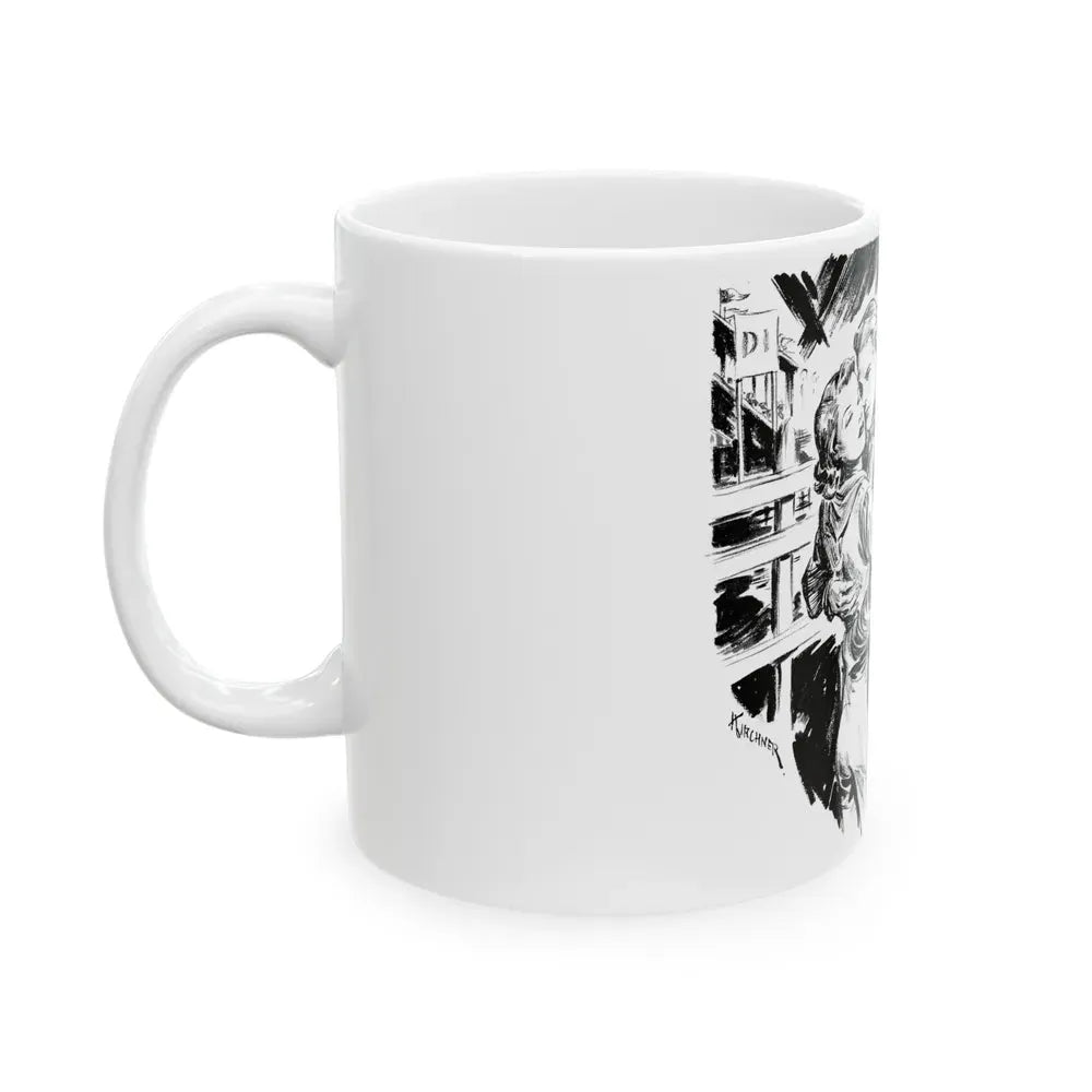 Group of six interior pulp illustrations (1) - White Coffee Mug - Go Mug Yourself